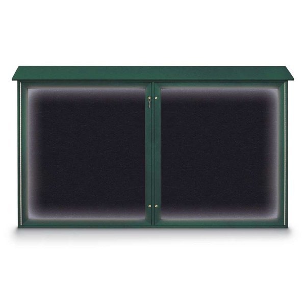 Single Door Indoor Enclosed Easy Tack Bo, UNITED VISUAL PRODUCTS, Mfr# UV300EZ-MARBLE-WHITE